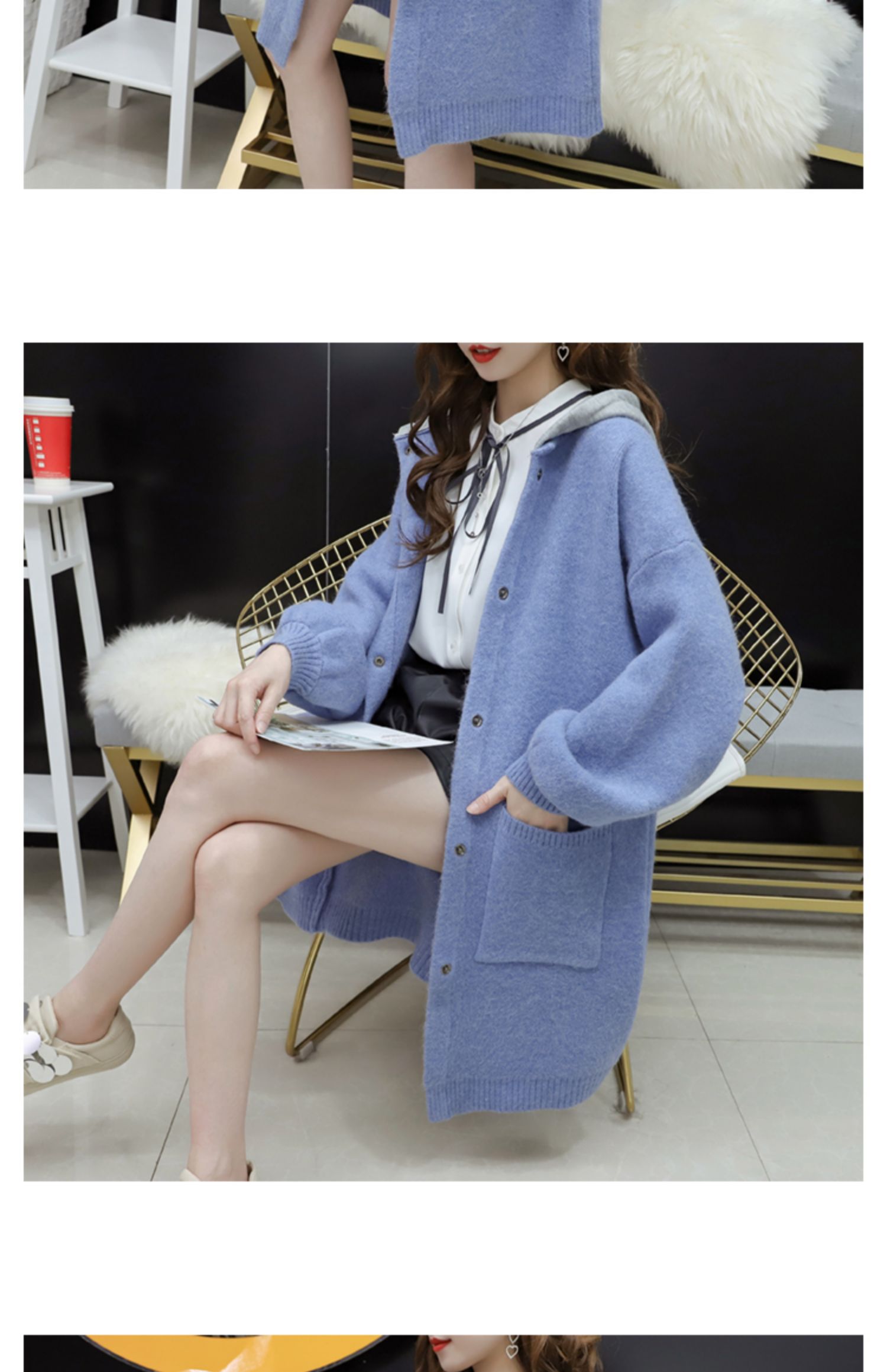 Mùa xuân 2019 phong cách mới rất cổ tích áo khoác nữ dài phần phiên bản Hàn Quốc của áo len dệt kim gió lười - Đan Cardigan đồ nữ đẹp