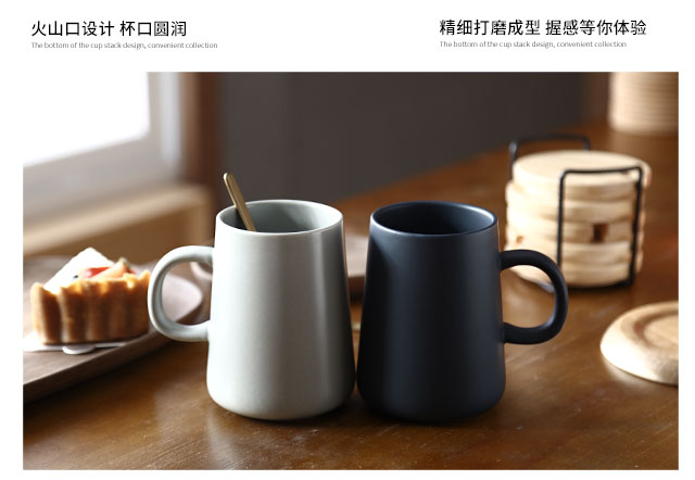 Ins đơn giản cốc gốm sứ Bắc Âu cốc nước đặt công suất lớn sáng tạo IKEA phòng khách nhà 6 - Tách bình uống nước cho bé