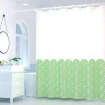 Clearance Promotion] Shower curtain set non-perforated shower cloth waterproof and mildew proof toilet shower curtain partition curtain shower curtain rod