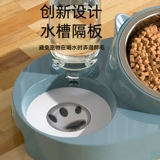 Кошачья чаша для собачья чаша кошка чаша двойная чаша автоматическая питьевая вода с наклонной рту