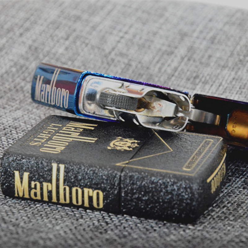 Chính hãng Zorro tinh khiết dầu hỏa nhẹ lửa không khí lõi amiăng Marlboro anh em chữ DIY nhẹ hơn nam bật lửa zippo