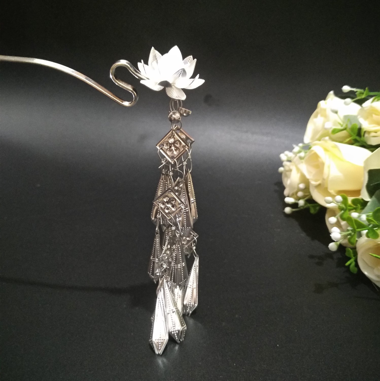 Classical Ornament Retro Hair hairpin Ancient Lotus Pace Rocking Stream Sugu Fashion Head Accessories Woman Hanfu Photo Gallery Hair Accessories