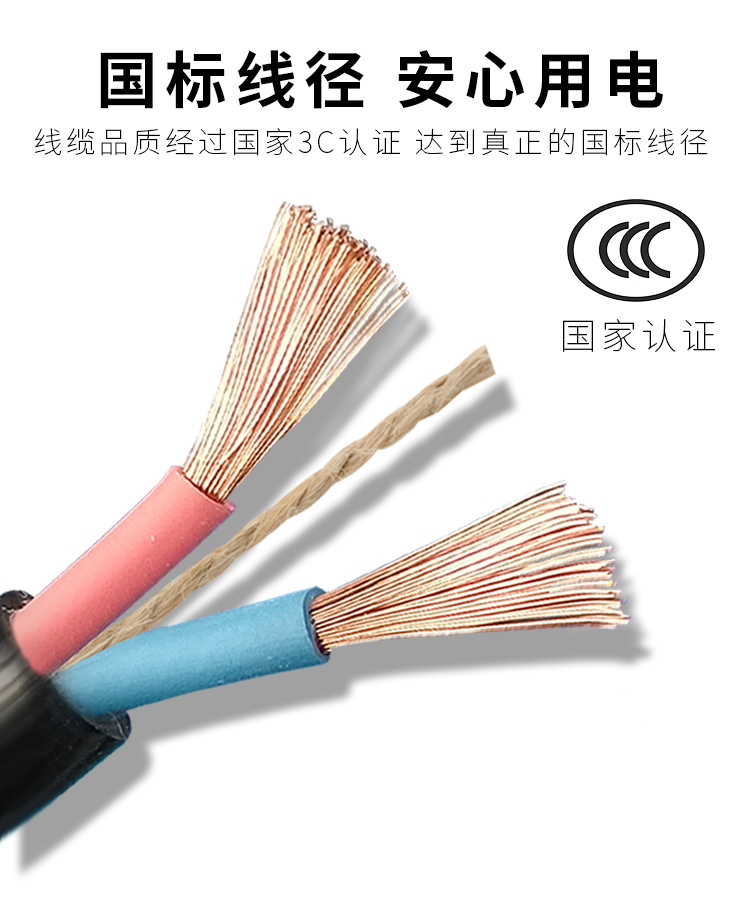 National Label 2 Core Anti-freeze Bull Fascia Cord 2 5 4 6 squared cables Outdoor engineering flame retardant abrasion resistant wire Home