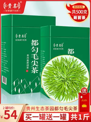 Guizhou Duyun Maojian Tea 2021 New Tea Super Cloud Green Tea Ming Qianchun Tea Strong Flavor Bulk Total 500g