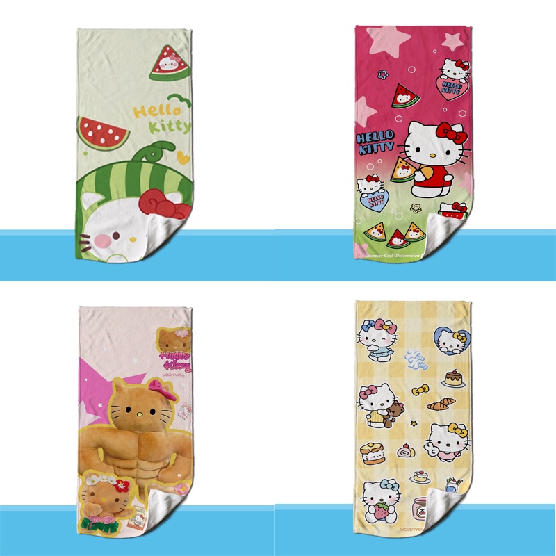 Sanrio Hello Kitty Kt Cute Towel, Sports Sweat Towel, Fashionable and Cute New Style Sweat Towel for Gym Use