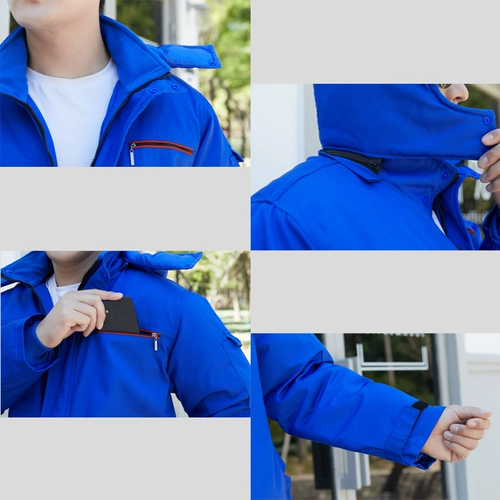 Демисезонная съемная светоотражающая куртка для работы, пуховик