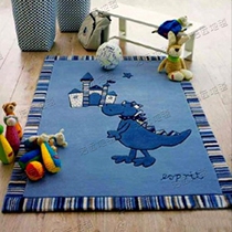 Blue Dinosaur Cartoon Children Carpet Living Room Tea Table Sofa Rug Bedroom Bedside Book House Handmade Barometer Carpet