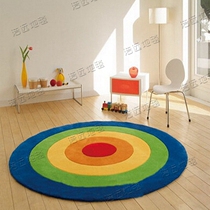 Early education Kindergarten Colour round Cartoon Children Carpet Living Room Bedroom Bookroom Computer Chair Handmade Carpet Custom