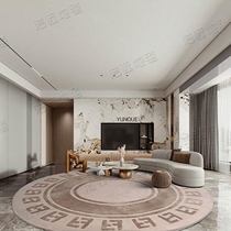 Modern Chinese Round Living Room Tea Table Carpets American Light Lavish Book House Carpets Bedroom Bedside Blanket Handmade
