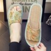 New Chinese style summer linen slippers for men and women at home indoor non-slip comfortable soft bottom breathable household fabric slippers