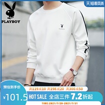 Playboy autumn sweater men 2021 new fashion Korean version of the top mens pullover loose T-shirt long-sleeved tide