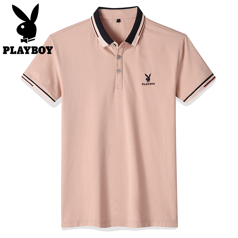 Playboy nam ngắn tay xu t-shirt mùa hè trẻ váy nửa tay áo 2020 mới ve áo Hàn Quốc phiên bản của chiếc áo polo nam