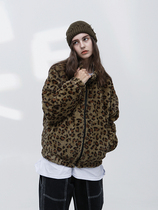 NECY autumn and winter casual retro plush BAO WEN loose cardigan hooded jacket loose thickened warm trend jacket