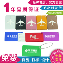 Aluminum alloy suitcase luggage tag boarding pass custom logo outdoor travel supplies aviation promotion commemorative gift
