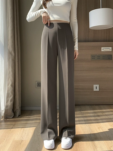 Флисовые штаны для отдыха, осенний костюм, высокая талия, осенние, 2025 года, подходит для подростков, свободный прямой крой, стройный силуэт