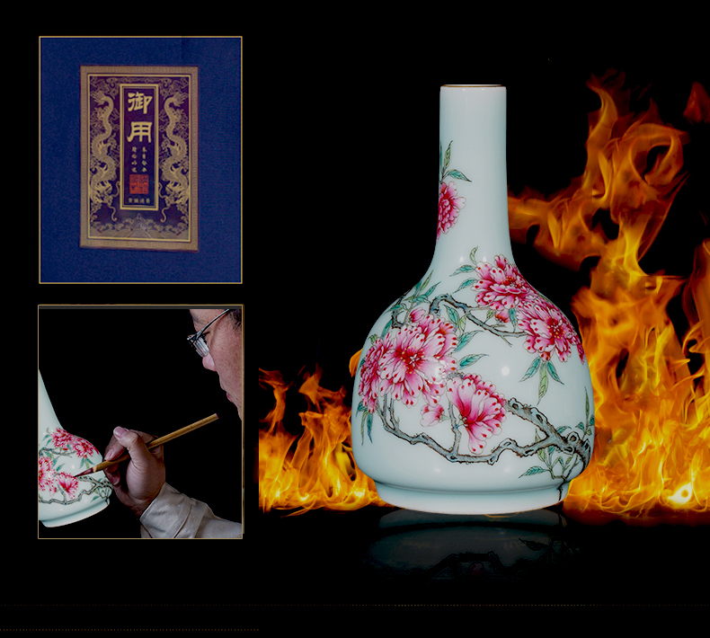 Better sealed up the hand - made floret bottle shadow blue glaze sitting room adornment porcelain jingdezhen ceramics furnishing articles rich ancient frame by hand