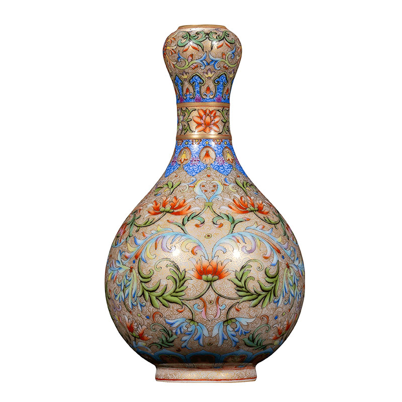 Better sealed up with jingdezhen archaize enamel made pottery porcelain vase hand - made sitting room place the garlic bottles of home decoration