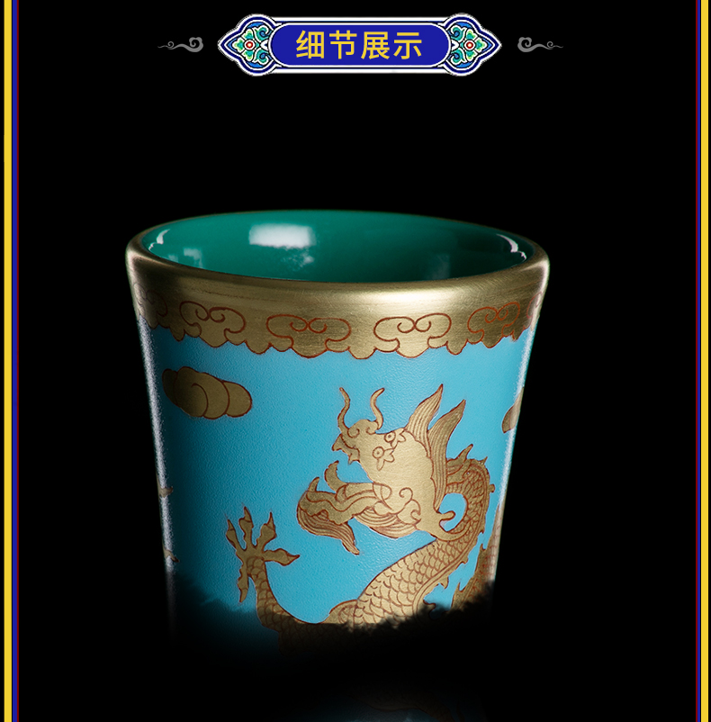 Ning seal see dragon up with jingdezhen ceramic vase in the sitting room is antique Chinese style furnishing articles rich ancient frame decorate a flask