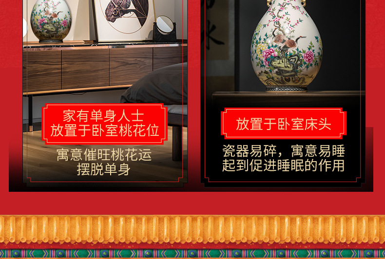 Better sealed up with jingdezhen ceramics small vase manual archaize furnishing articles ears okho spring bottle of home decoration