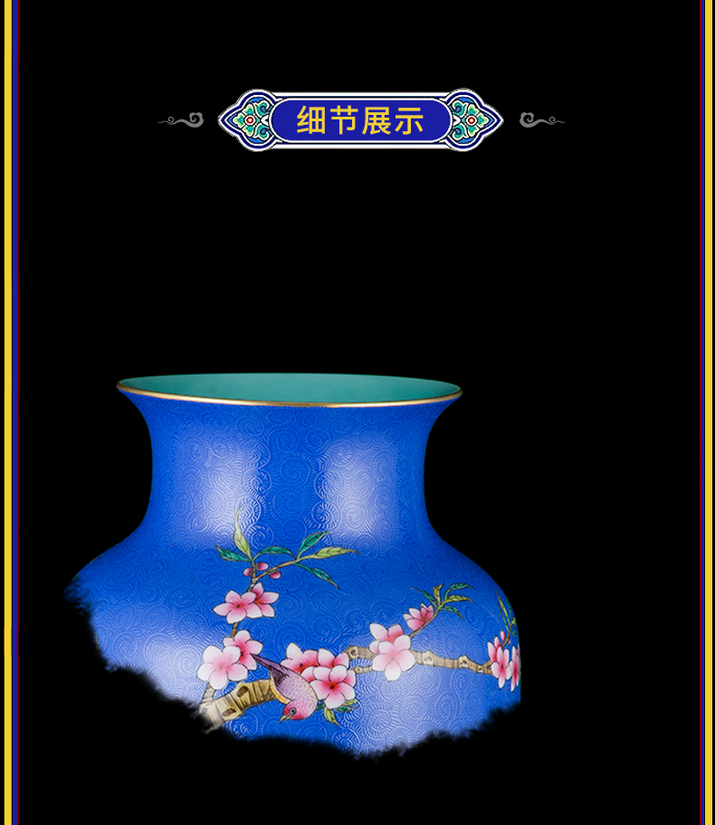 Better sealed up with enamel furnishing articles of the new Chinese style household jingdezhen ceramic vases, hand - made handicraft sitting room adornment