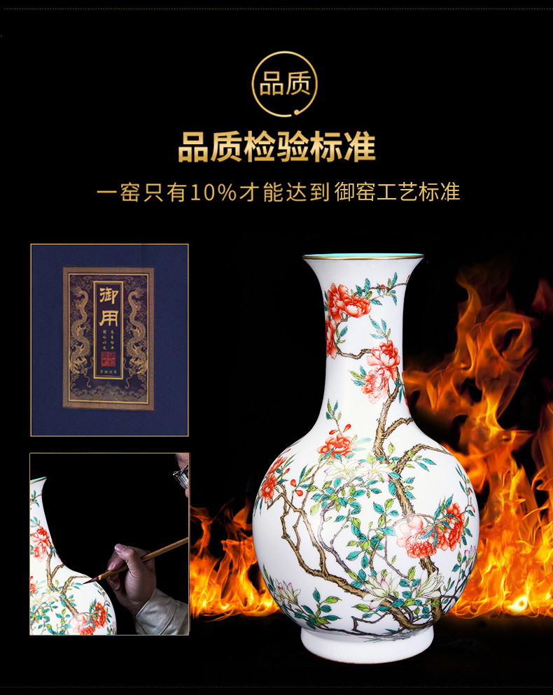 Better sealed up with jingdezhen ceramic vase furnishing articles new Chinese archaize sitting room pastel & other; Flowers in May & throughout; design