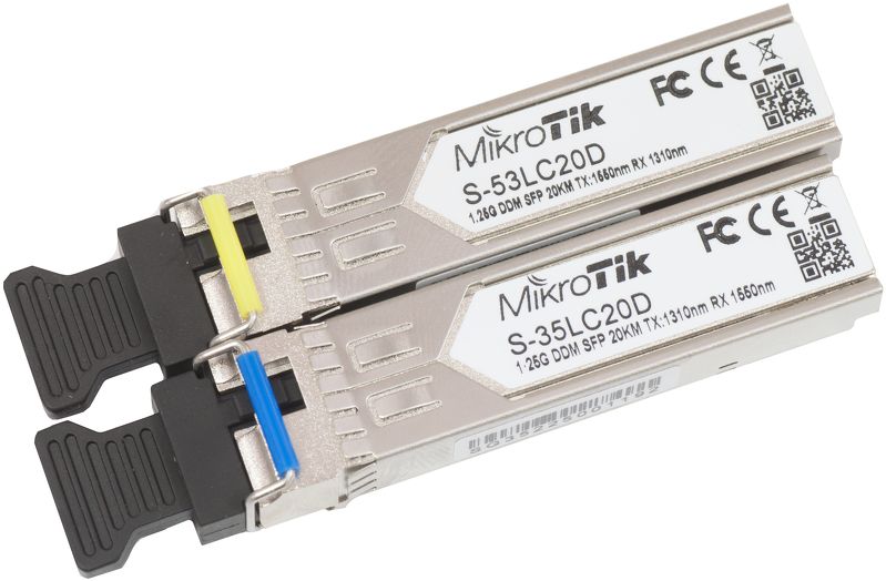 Mikrotik S-3553LC20D single fiber single mode 1 25G rate 20KM Gigabit fiber module
