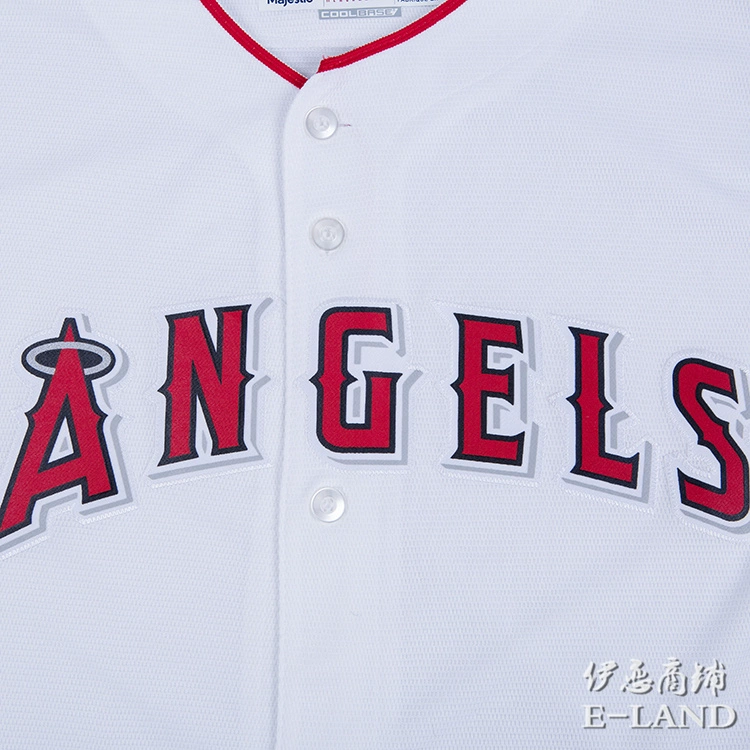 Yi tình yêu cửa hàng MLB đồng phục bóng chày thiên thần đội Angels cha mẹ và con mặc trẻ em mặc các cặp vợ chồng hip-hop thể thao ngắn tay T-Shirt