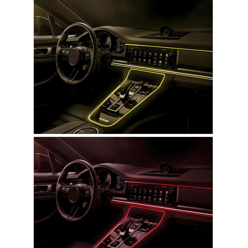 汽车内饰LED氛围灯改装：流光幻彩无线隐形黑免接线车载气氛灯，解锁车内新视界！-汽车氛围灯-淘宝百科网