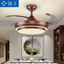 Leading Wang new Chinese invisible fan lamp living room home bedroom dining room ceiling fan lamp retro 2021 New Light fan