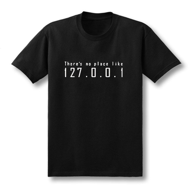 New Geek Database Mysql Programmer Short-Sleeve Pure Cotton T-Shirt Merchandise 127.0.0.1 Clothing