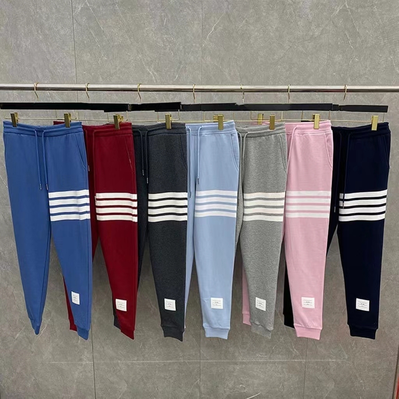 Classic All-Season Color-Woven Tb Sweatpants, Sports Casual Pants, Unisex Couple Wear, Cuffed Jogger Pants, Trendy Long Pants Classic All-Season Color-Woven Tb Sweatpants, Sports Casual Pants, Unisex Couple Wear, Cuffed Jogger Pants, Trendy Long Pants