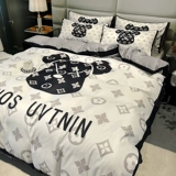 Шелковый шелковистый комплект, пододеяльник, простыня, легкий роскошный стиль, 4 предмета