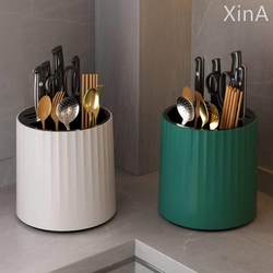 Kitchen rotating knife rack house household multi -function counters, chopsticks chopsticks, integrated storage box kitchen knife rack