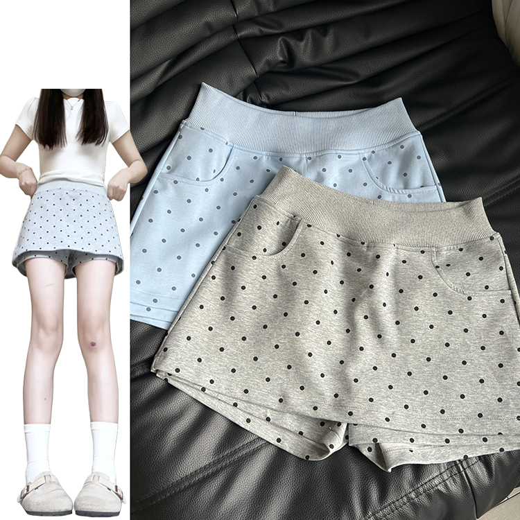 Korean-Style Sweet Polka-Dot Skirt Pants for Women, Summer Thin 2026 New High-Waisted Slimming Comfortable Sports Short Skirt Pants