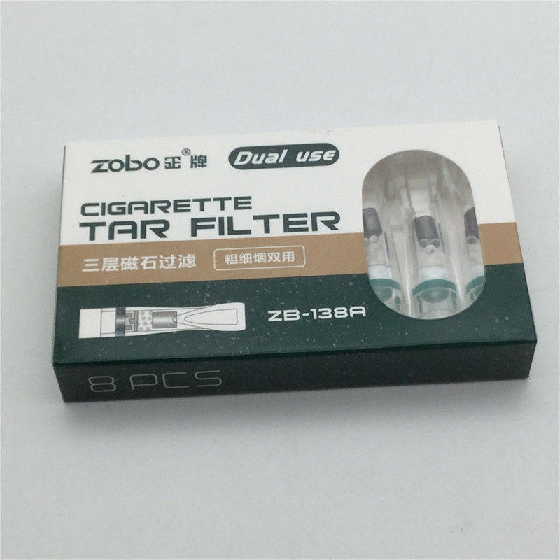 Genuine cigarette holder ZB-138A thickness dual-use cigarette filter disposable disposable triple filter cigarette set