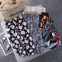 Child boy artificial cotton anti-mosquito pants boy clothing Summer thin cotton silk beach pants casual pants air conditioning pants