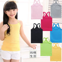 Children harness 3 female pure cotton 4 Summer girls 5 lingerie CUHK Scout 7 slim sleeveless undershirt wearing small vest