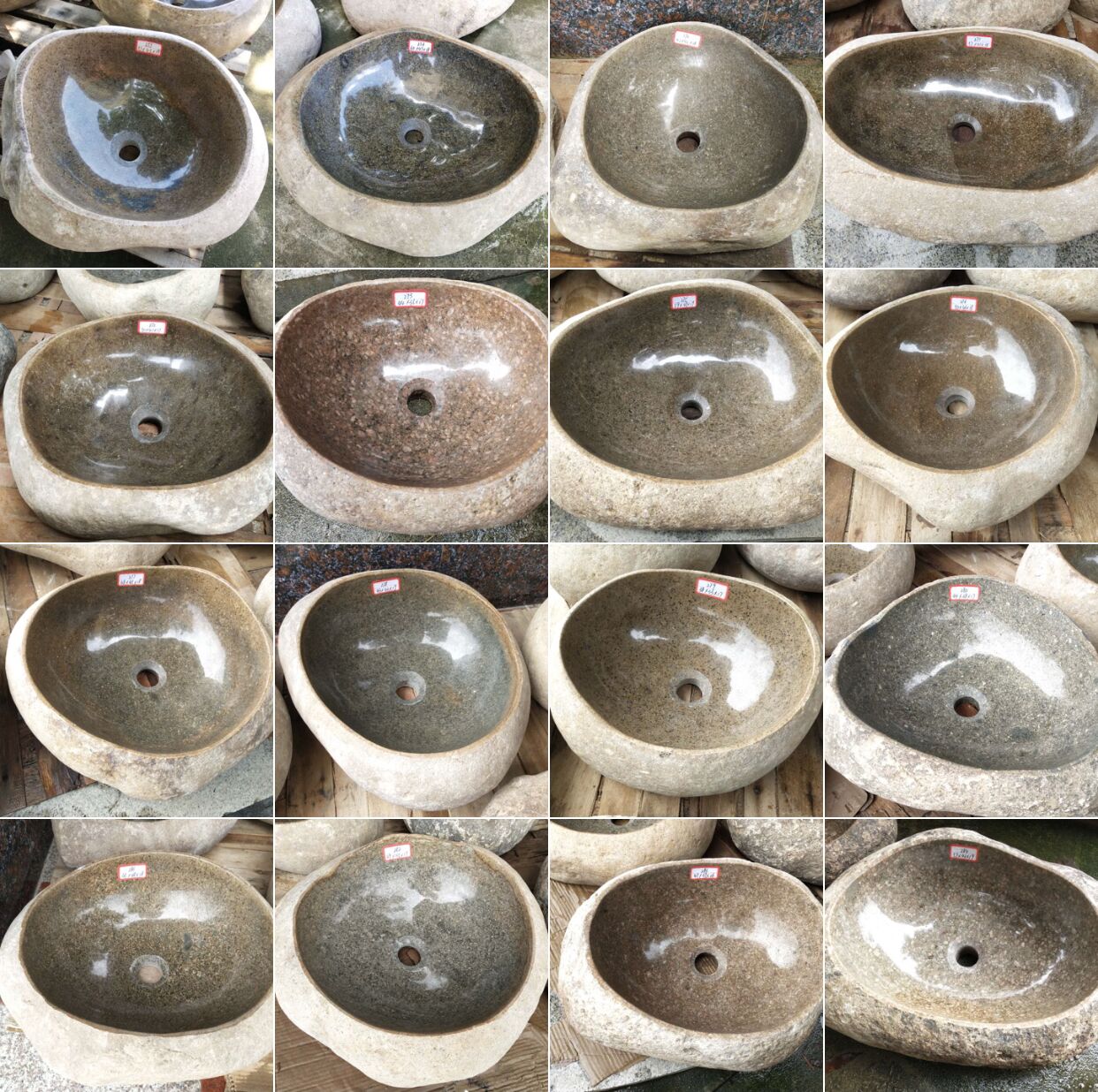 Makeup Room Retro Washbasin Home Washbasin Natural Goose Pebble Terrace Basin Outdoor Stone Washbasin Patio