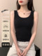 黑色加绒加厚吊带背心女内搭2026新款秋冬季磨毛保暖修身无袖上衣