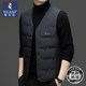Woodpecker 2025 Winter New Down Vest Men's Middle-aged V-neck Lightweight Vest Sports Jacket Warm Vest