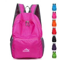 Versatile portable light and thin foldable bag travel containing bag male woman hiking backpack universal waterproof double shoulder bag