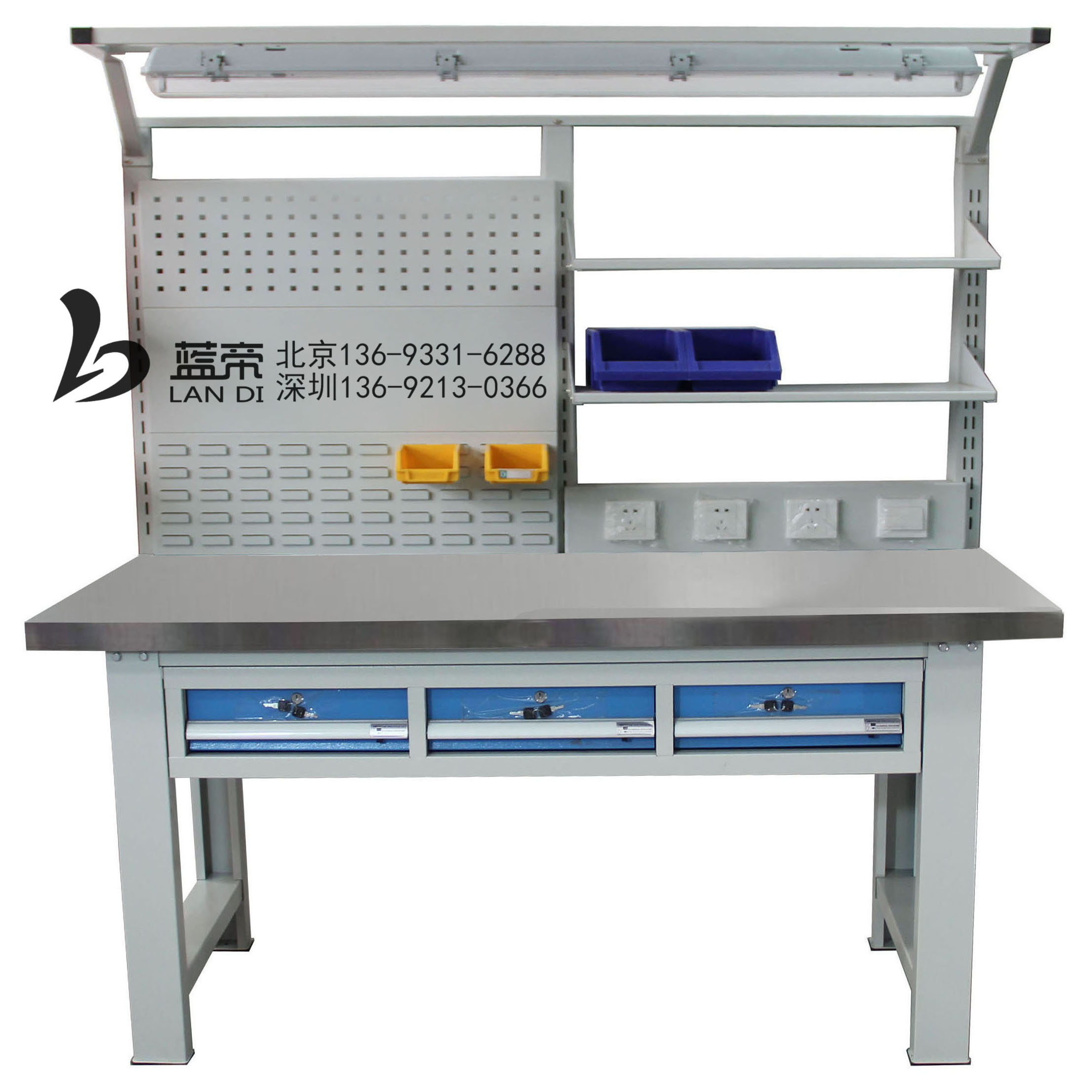 Stainless steel workbench stainless steel operation table fitter workbench engine repair desktop computer repair workbench dismantling table