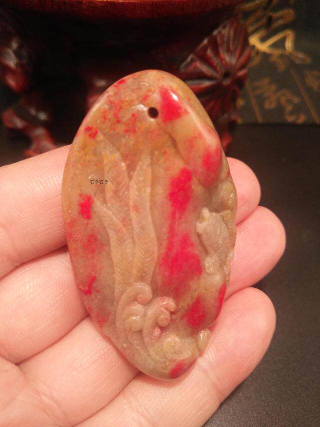 Changghu Bloodstone pendants year after year yellow frozen full Jade bottom exquisite decoration popular JX920