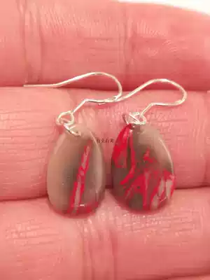 Changhui chicken blood stone earrings soft ground horn frozen top products exquisite jewelry high-end gift special JX930