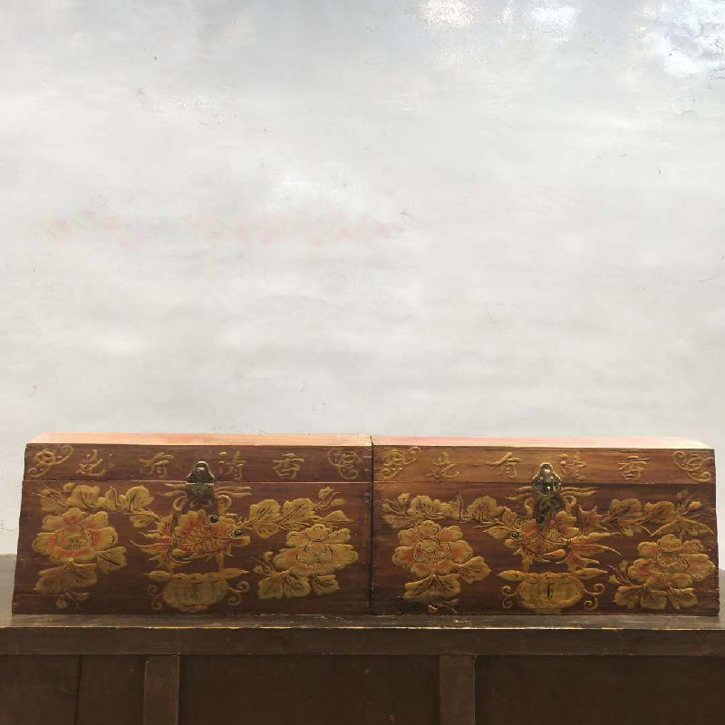 Folklore Nostalgia Collection Old Objects Old Objects Old Painting Box Containing Box Containing box Film and TV props Retro swing pieces