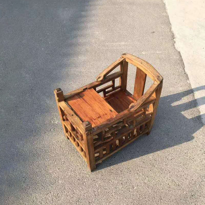 Folk old objects nostalgic collection old-fashioned stroller children's solid wood wooden trolley stroller retro ornaments