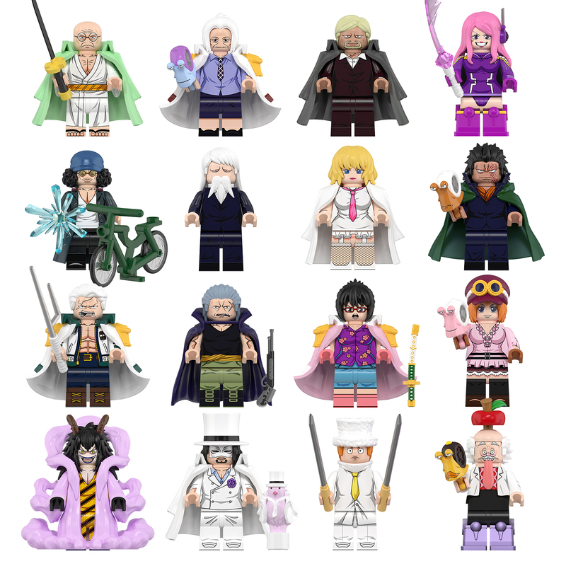 Chinese Building Block Anime Series One Piece Kaku Smog Educational Assembly Type Children's Model Toy Minifigure