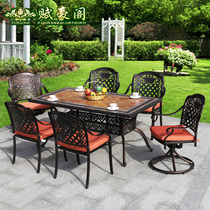Outdoor table and chairs balcony table and chairs garden Leisure cast aluminium outdoor European style iron and chairs outdoor furniture table and chairs combination