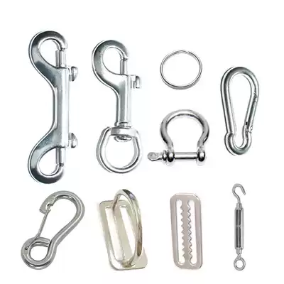 Diving 316 stainless steel single head Hook double head hook mountaineering buckle back flying day word buckle lanyard dog ring chain hook