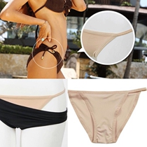 Seaside swimsuit bikini bottoming triangle panties quick-drying diving anti-glare safety invisible thong women